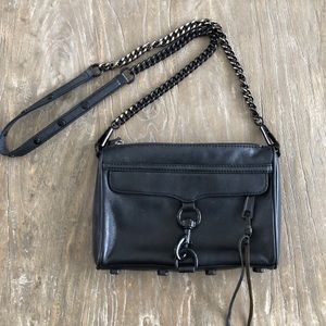 Rebecca Minkoff Black Mini MAC Leather Crossbody